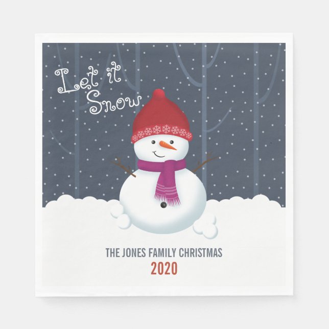 Snowman Winter Wonderland Serviette (Vorderseite)