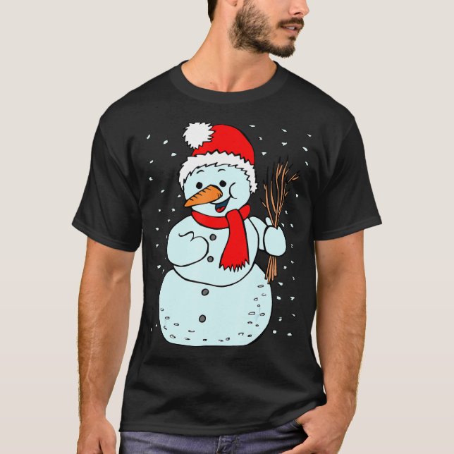 Snowman Winterkostüm Snowwomen Snowman T-Shirt (Vorderseite)