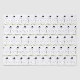 Snowman Winterurlaub Weihnachten Weihnachten Retro Seidenpapier