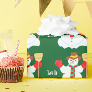 Snowman With Text Geschenkpapier