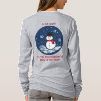 Snowman Wonderful Time Year PERSONALIZE