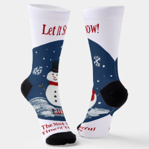 Snowman Wonderful Time Year Womans PERSONALISIEREN Socken