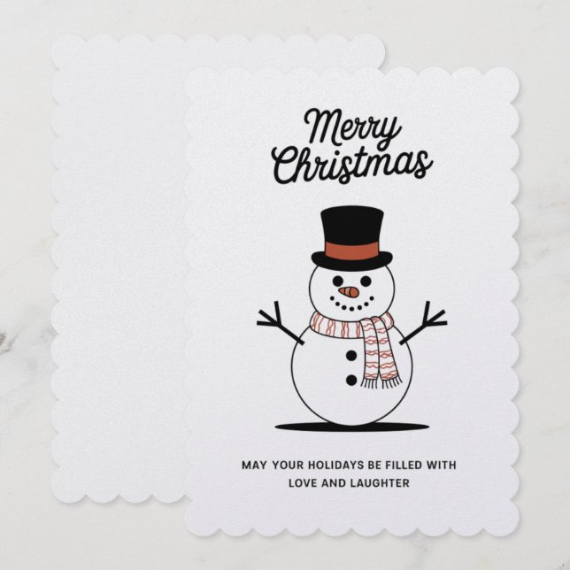 "Snowman Wonderland Christmas Cards" Feiertagskarte (Vorne/Hinten)