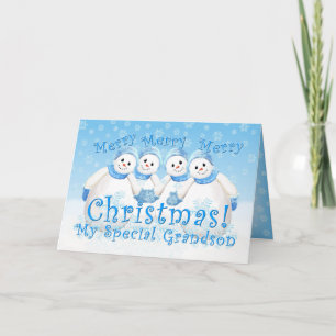 Snowman Wonderland for Grandson Card Feiertagskarte