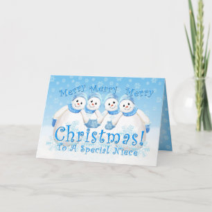 Snowman Wonderland für Nichte Card Feiertagskarte