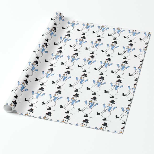 Snowman Wrapping Paper Geschenkpapier (Ungerollt)