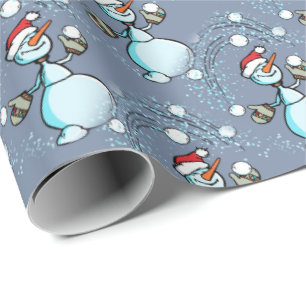 Snowman Wrapping Paper Geschenkpapier