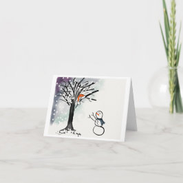 SnowmanFerienzeit-Grußkarte, lustig, niedlich Feiertagskarte