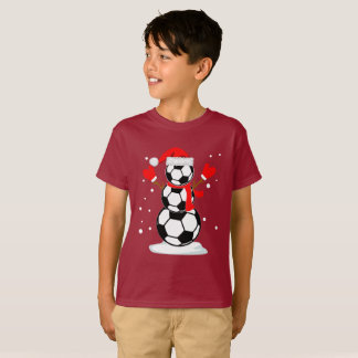 Snowmanfußball T - Shirt-lustiges T-Shirt
