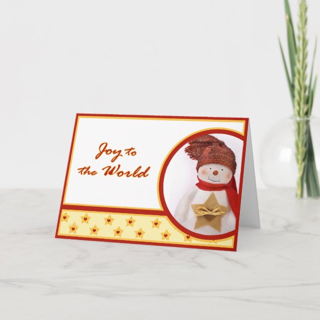 Snowmann Greeting Card Feiertagskarte (Vorderseite)