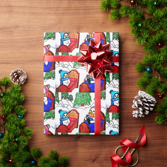 SNOWMANS BEDTIME STORY GESCHENKPAPIER (Feiertagsgeschenk)