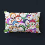Snowmans Christmas Lumbar Kissengeschenk Lendenkissen<br><div class="desc">Happy Snowmans Frohe Weihnachts-Party Funny Zeichnend Cartoon Snowman Celebration - Wählen / Fügen Sie Ihre einzigartige Text / Schriftart / Farbe - Make Your Special Gift - Neu vergrössern und verschieben oder entfernen und fügen Sie Elemente / Bild mit Anpassungs-Tool! - Zeichn und Design von MIGNED. Sie können meine Designs...</div>