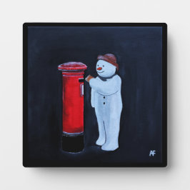Snowman's Letter to Santa Painting by Alfred Fox Fotoplatte