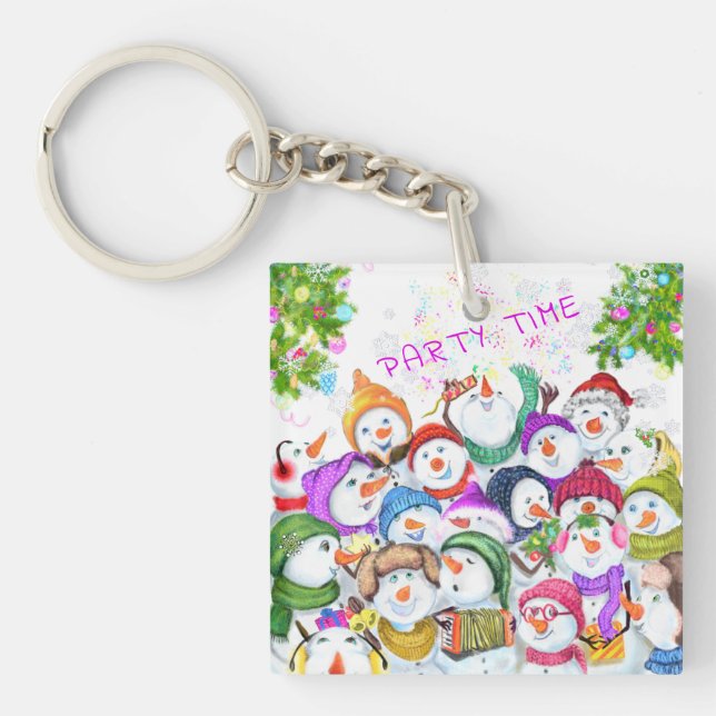 Snowmans Weihnachtsgeschenk für Schlüsselanhänger (Vorderseite)