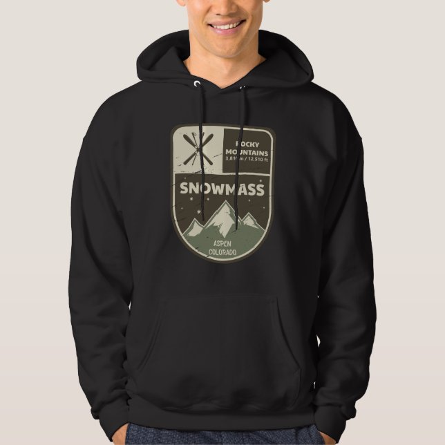 Snowmass Aspen Rocky Mountains Colorado Hoodie (Vorderseite)