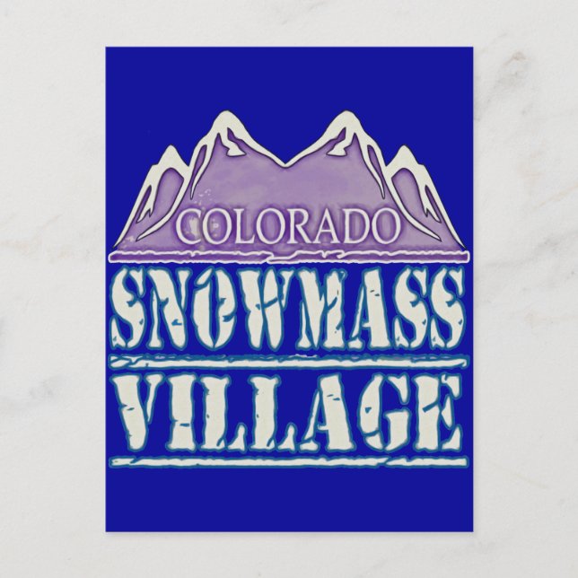 Snowmassendorf, Colorado Postkarte (Vorderseite)