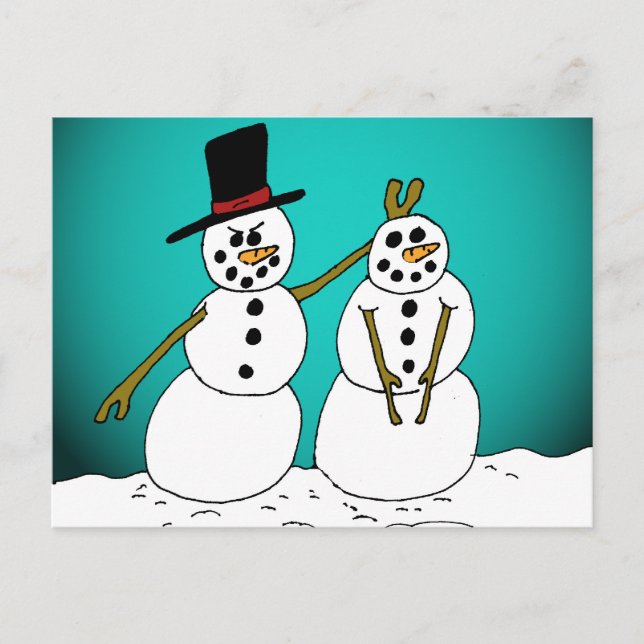 Snowmen1 Postkarte (Vorderseite)