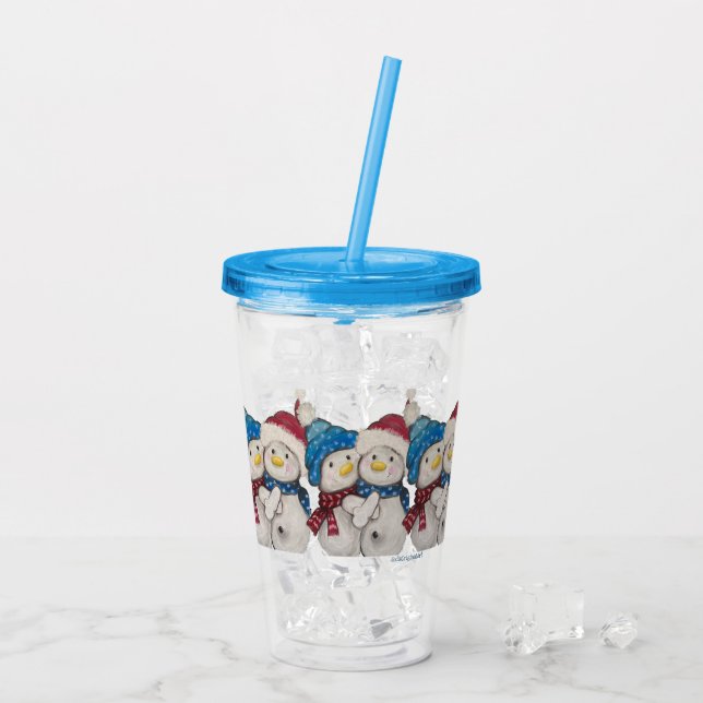 Snowmen Acrylic Tumbler Acryltrinkbecher (Rückseite Ice)