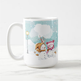 Snowmen Ansammlung & Spiel in der Feriensaison Kaffeetasse