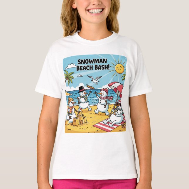 Snowmen Beach Bash T-Shirt (Vorderseite)