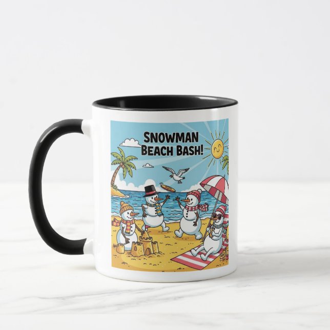 Snowmen Beach Bash Tasse (Links)