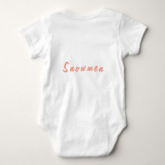 Snowmen Design Baby Bodysuit T - Shirts