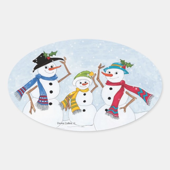 Snowmen Family Stickers (Vorderseite)