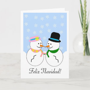 Snowmen Feliz Navidad Spanien Weihnachten