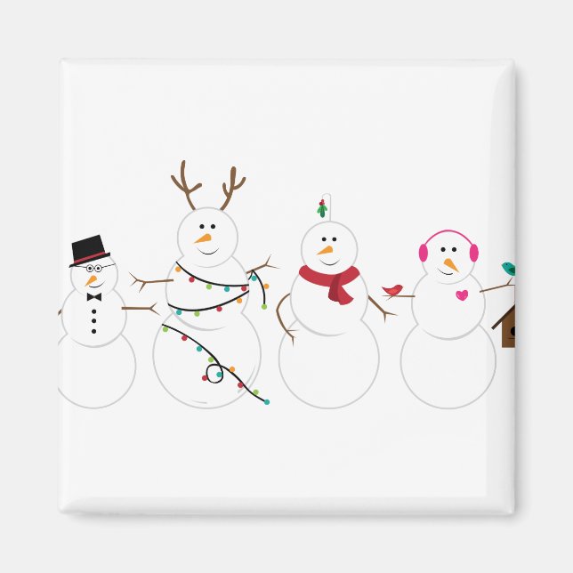 Snowmen Friends Magnet (Vorne)