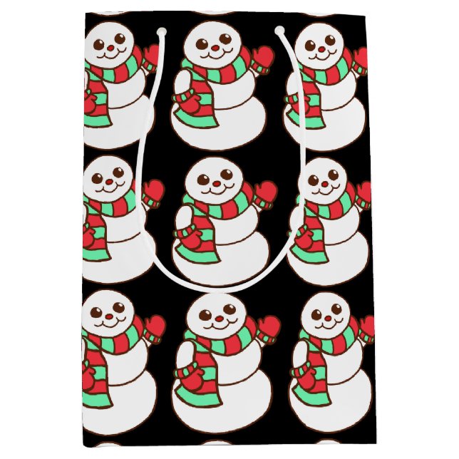 Snowmen-Geschenktasche Mittlere Geschenktüte (Vorderseite)