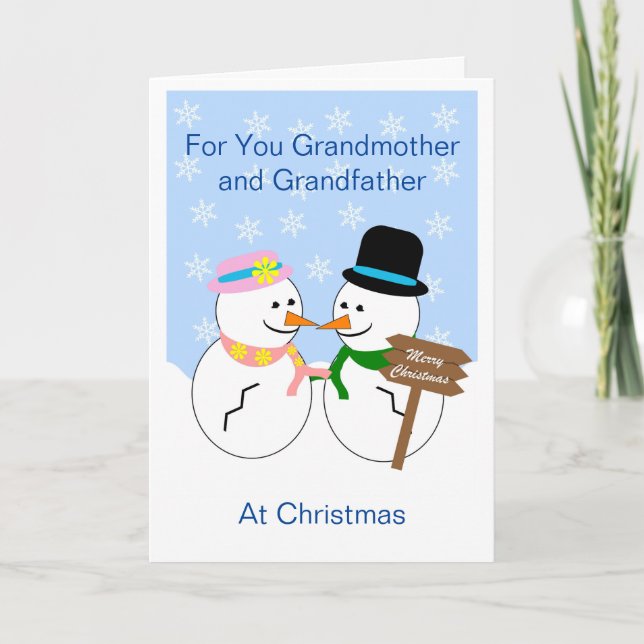 Snowmen Großeltern Weihnachten (Vorderseite)