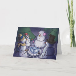 Snowmen-heraus Camping Feiertagskarte