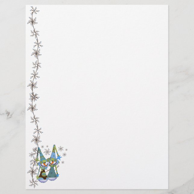 Snowmen Holiday Letterhead (Vorderseite)