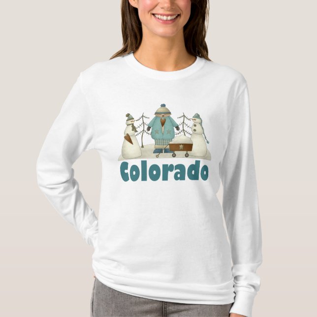 Snowmen in Colorado-T - Shirt (Vorderseite)