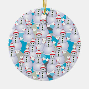 Snowmen Keramik Ornament