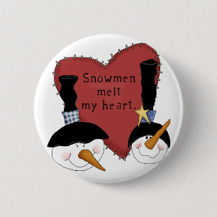 Snowmen Melt mein Herz Tshirts und Geschenke Button