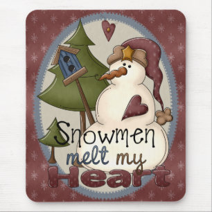 Snowmen Melt My Heart Mousepad