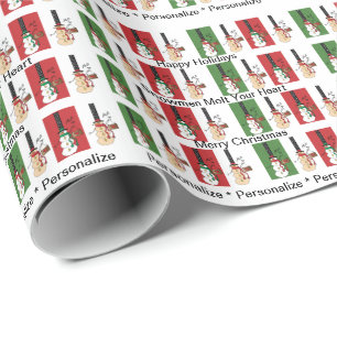 Snowmen Melt Weihnachten Geschenkpapier