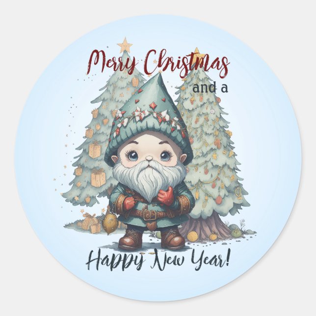 Snowmen Party 2 Runder Aufkleber (Vorderseite)