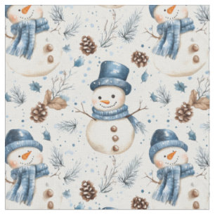 Snowmen & Pinecones Stoff