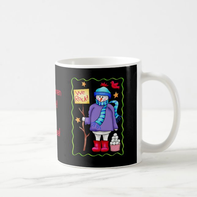 Snowmen Rule Name Personalisiert Snowman Art Tasse (Rechts)