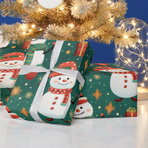 Snowmen Schneeflocken Weihnachtsschmuck Weihnachte Geschenkpapier