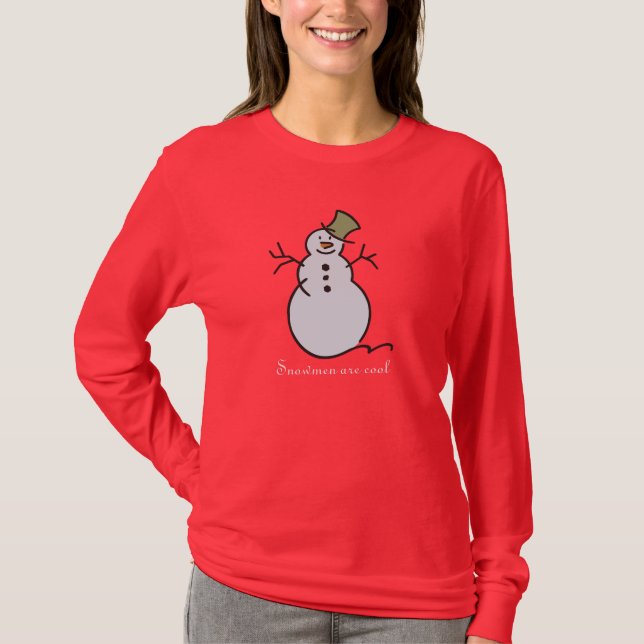 Snowmen sind cool T-Shirt (Vorderseite)