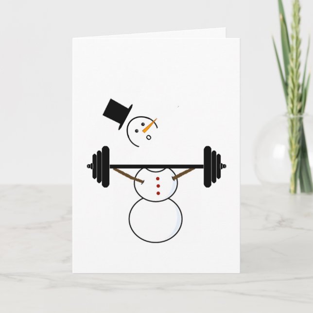 Snowmen Snatch Card Feiertagskarte (Vorderseite)