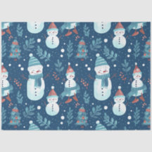 Snowmen Snow Trees Grüne Weihnachten