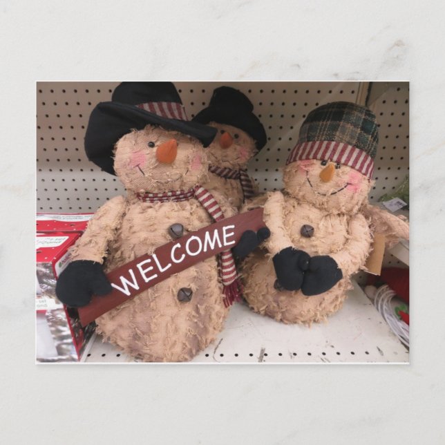 Snowmen Trio Postkarte (Vorderseite)