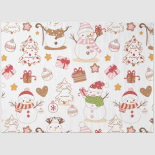 Snowmen Weihnachtsbaumen Ornamente Hört Weihnachte Seidenpapier