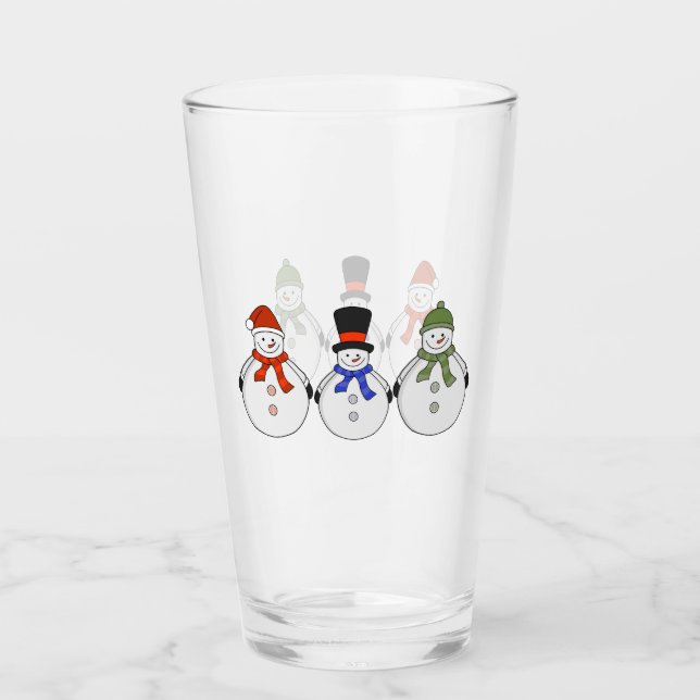 Snowmen Winter kommt Glas (Vorderseite)