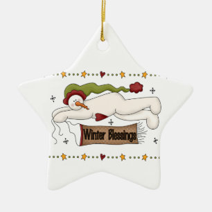 Snowmen Winter Segeln Holiday Ornament