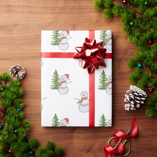 Snowmen Wrapping Paper Geschenkpapier (Feiertagsgeschenk)
